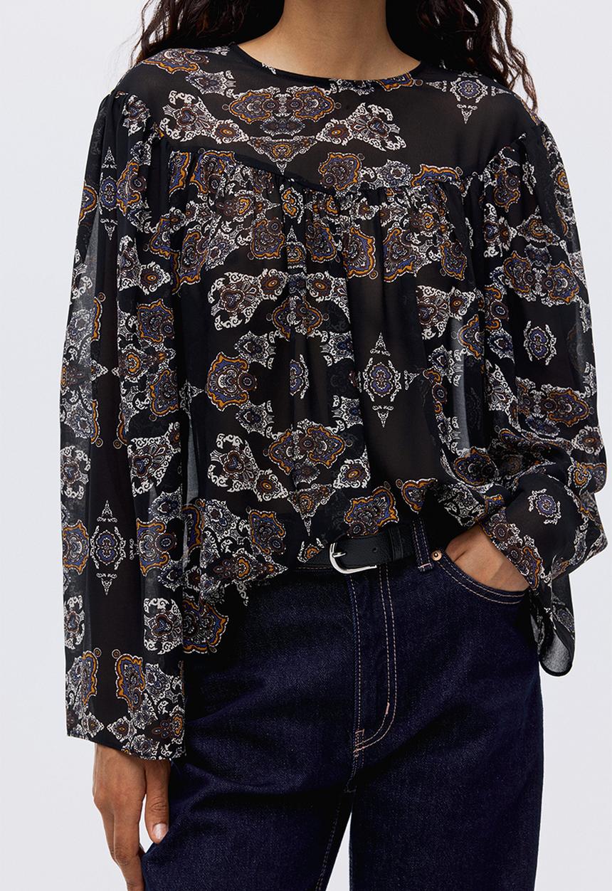 H&M - Patterned blouse - black patterned 