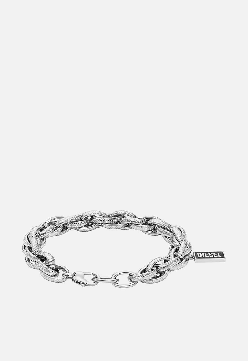 Diesel  - Black Agate Chain Bracelet DX1514040 - Silver