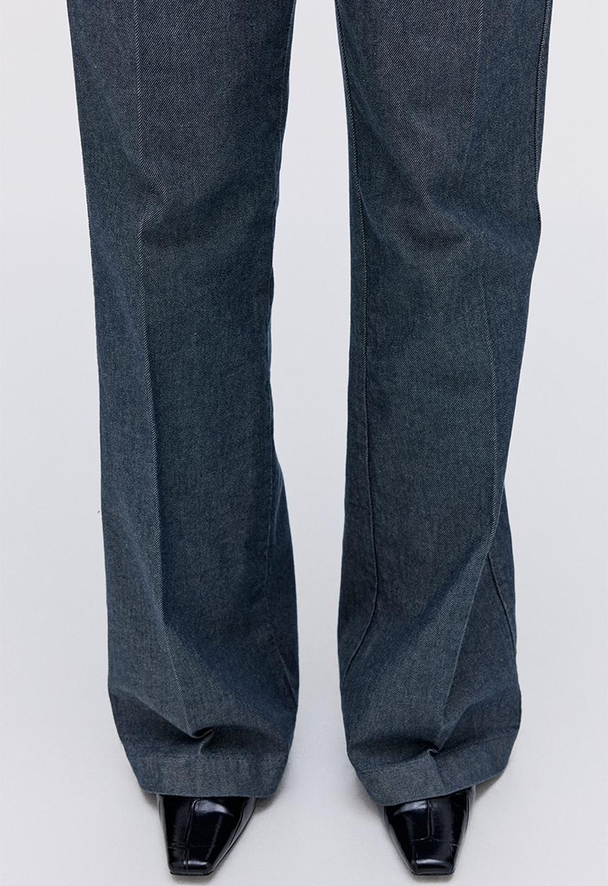 H&M - Flared high jeans - dark denim blue