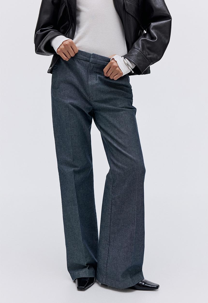 H&M - Flared high jeans - dark denim blue