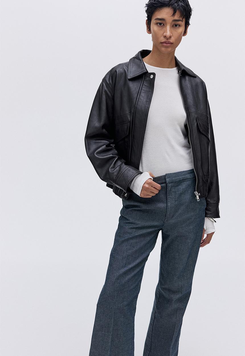 H&M - Flared high jeans - dark denim blue