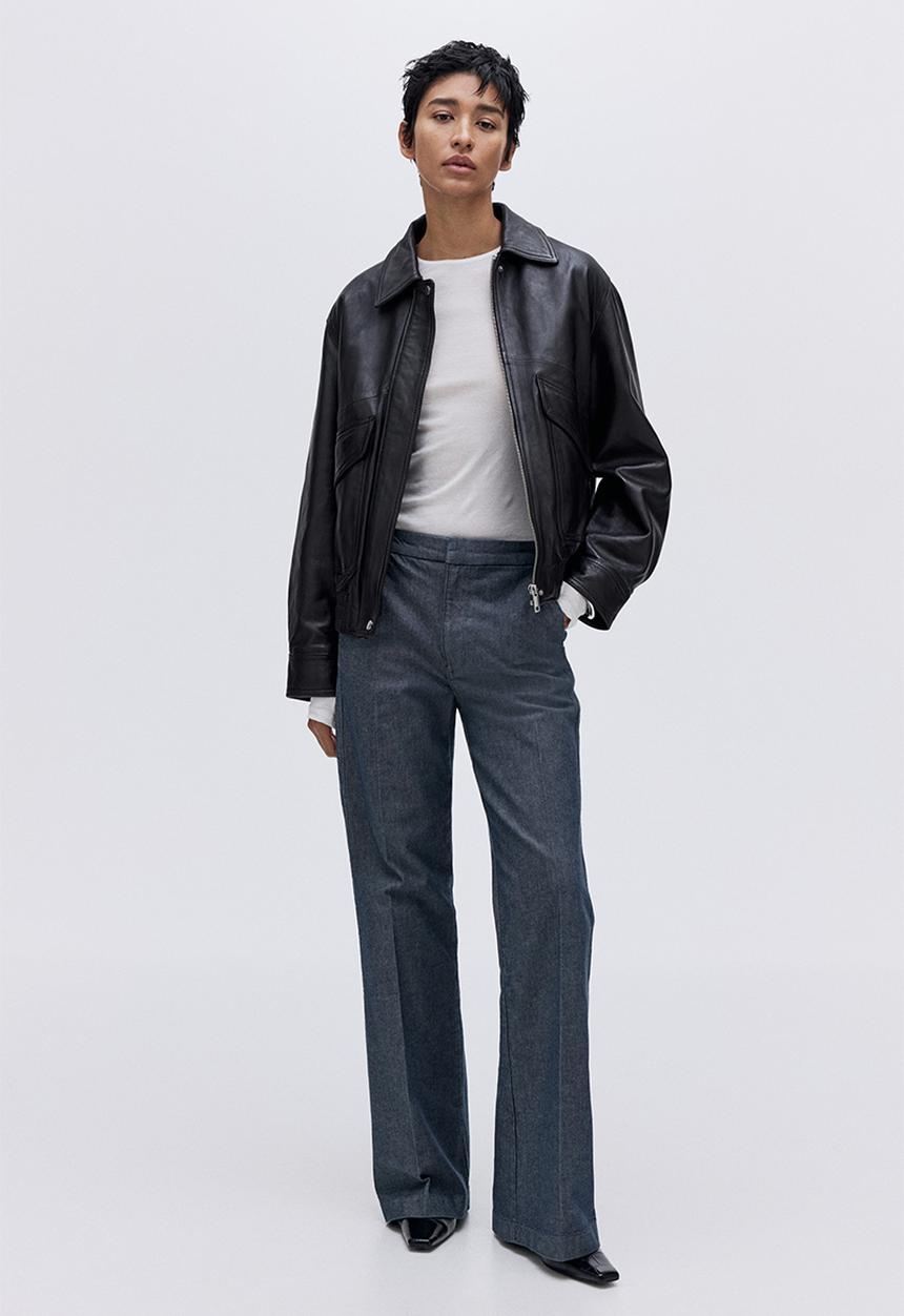 H&M - Flared high jeans - dark denim blue