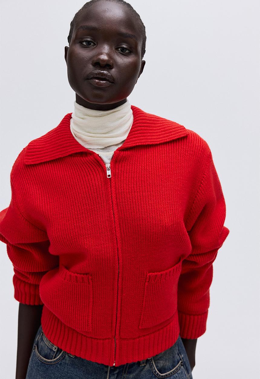 【極美品】ヴェリテクール カシミヤ シルク混 2WAY CARDIGAN 赤 新色追加】Veritecoeur ヴェリテクール ST-122 コットンシルクカシミヤ