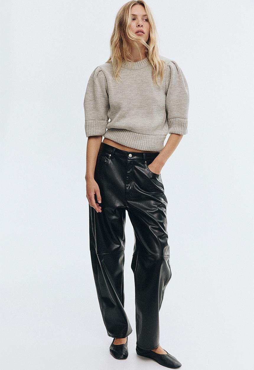 H&M - Rib-knit top - greige
