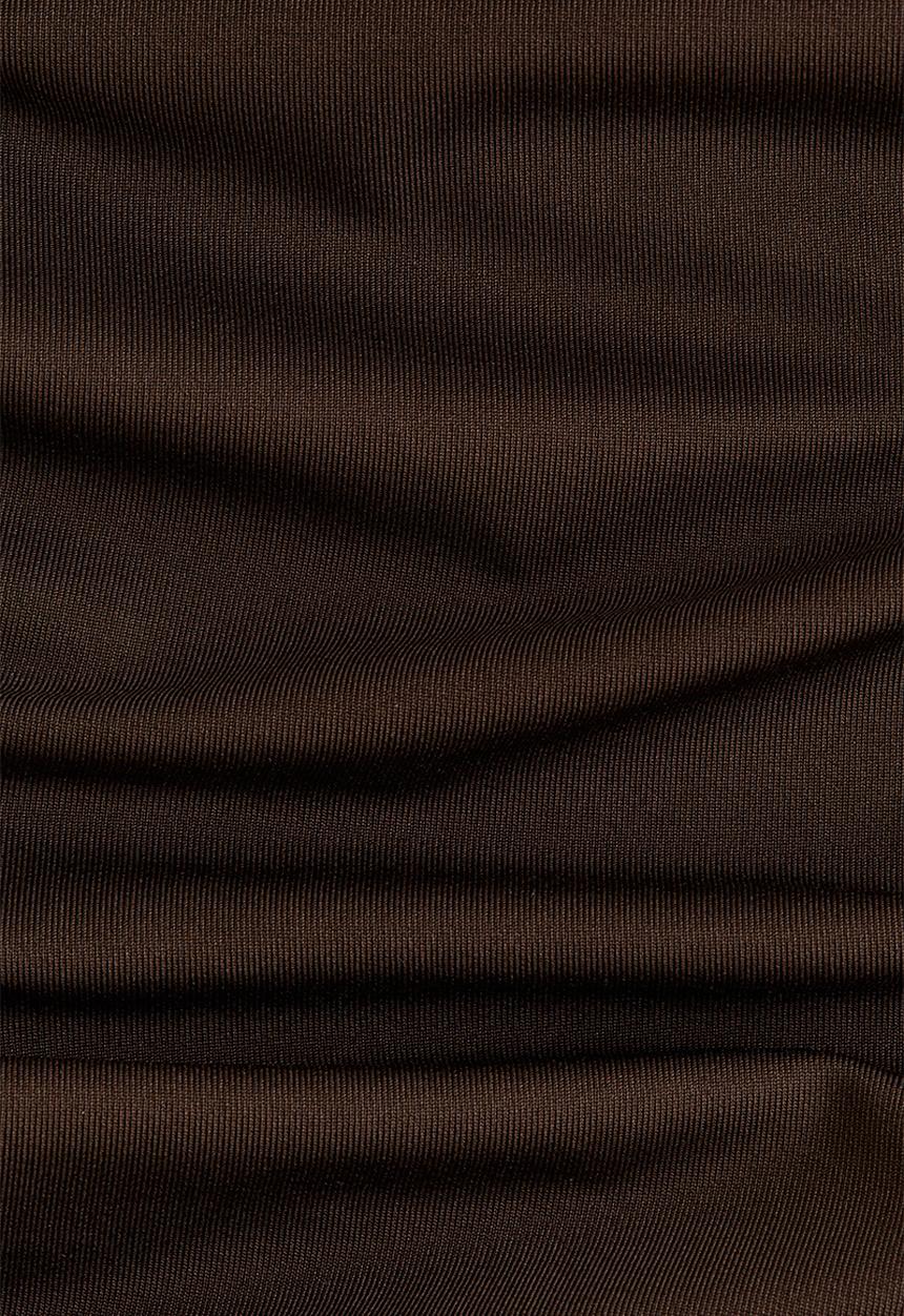 H&M - Draped cold-shoulder top - dark brown