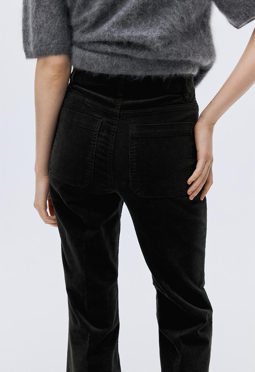 H&M - Flared corduroy trousers - dark green