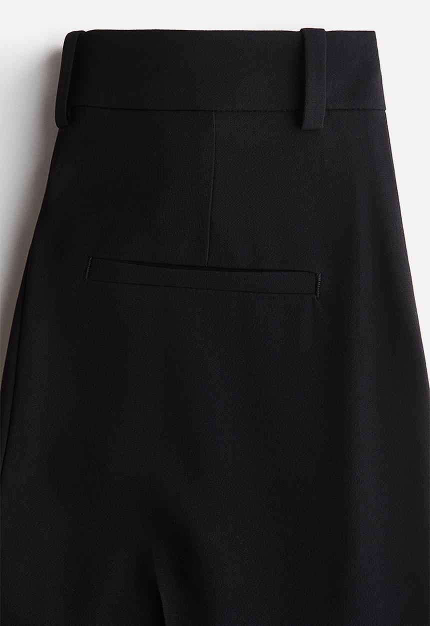 H&M - Wide tailored trousers - black