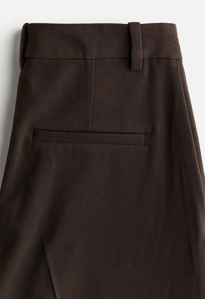 H&M - Wide tailored trousers - dark brown