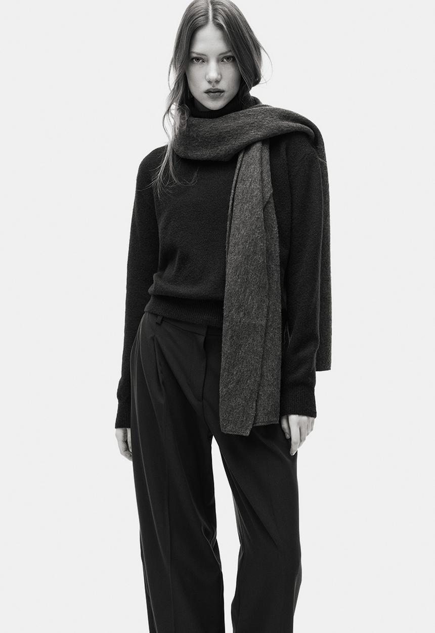 H&M - Wide tailored trousers - dark brown