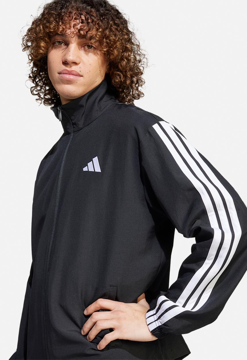 adidas Performance - 3-Stripes Woven Tracksuit Set- Black/Wht