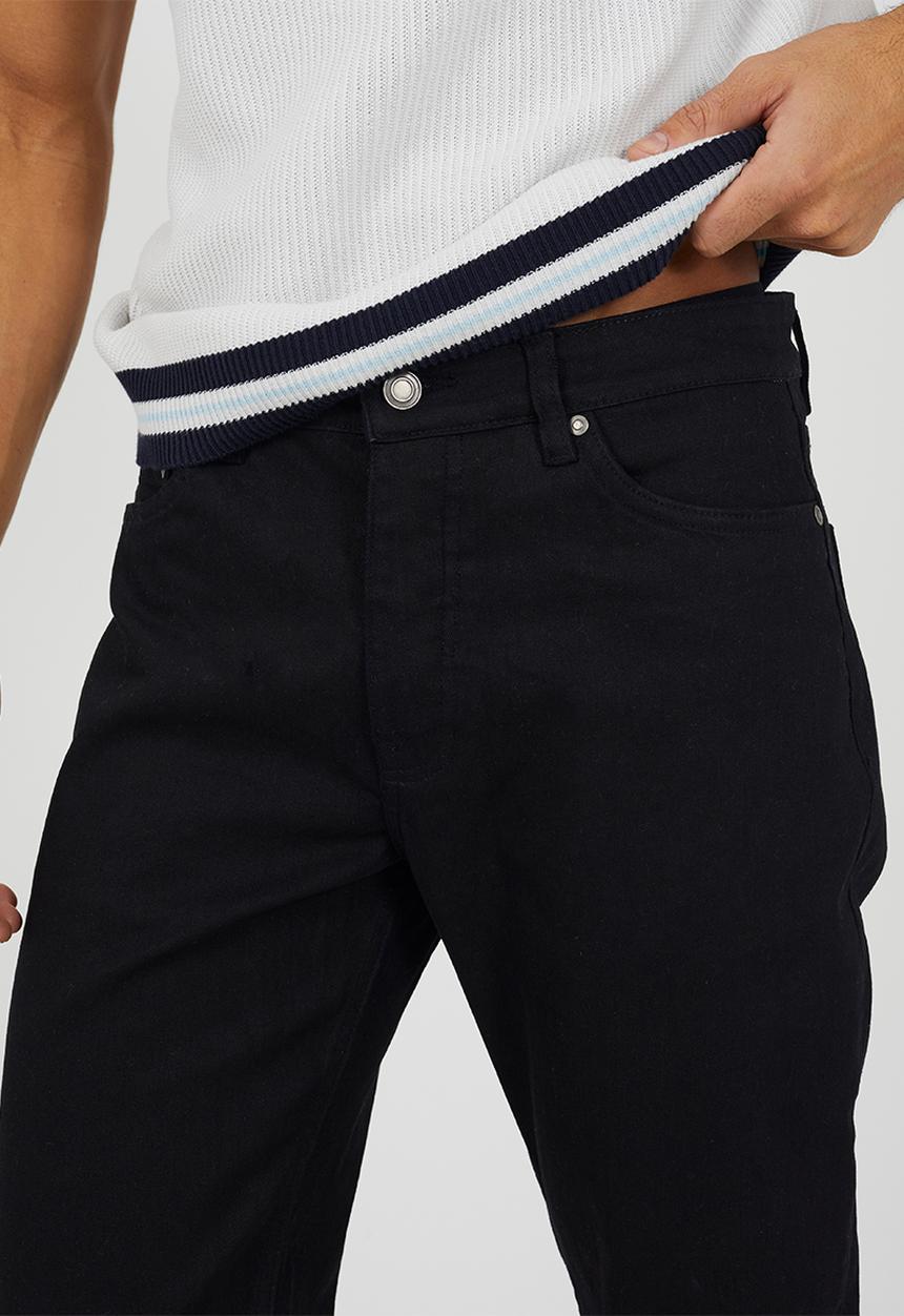 Brave Soul - Straight Fit Denim Jeans - Black Regular Length