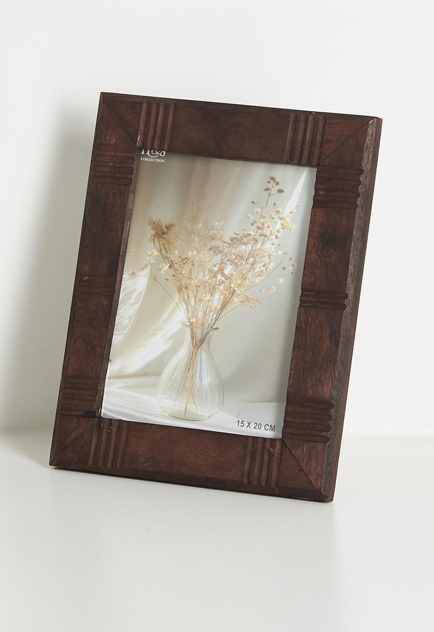 H&S - Rustic Mango Wood Frame Style 2 - Walnut