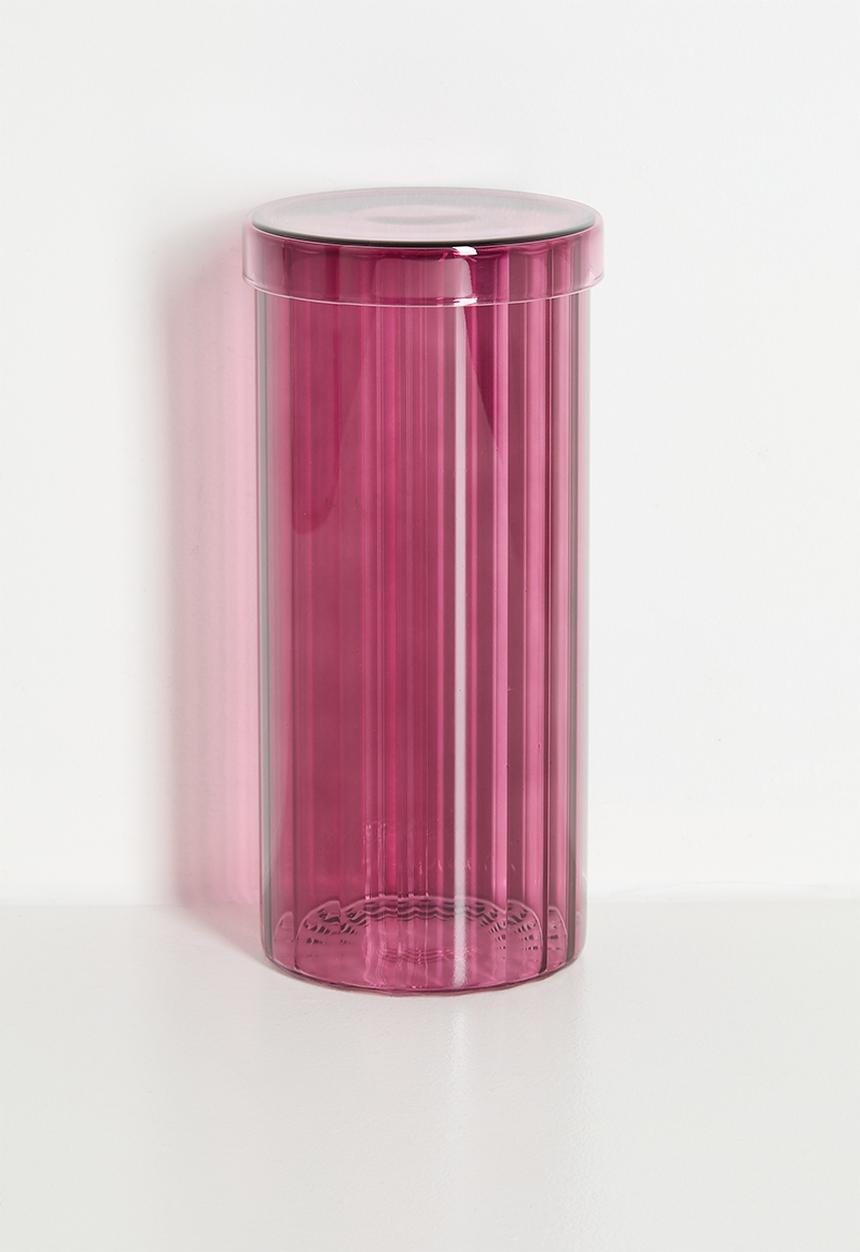 Bathroom Solutions - Regal Glass Store Jar & Lid Large - Aubergine