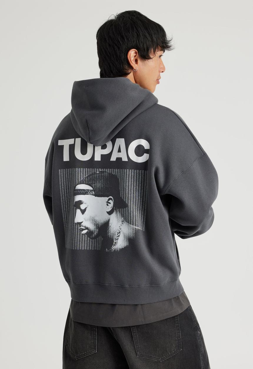 Factorie - Music Merch Hoodie - Lcn Bra Slate/Tupac Bold
