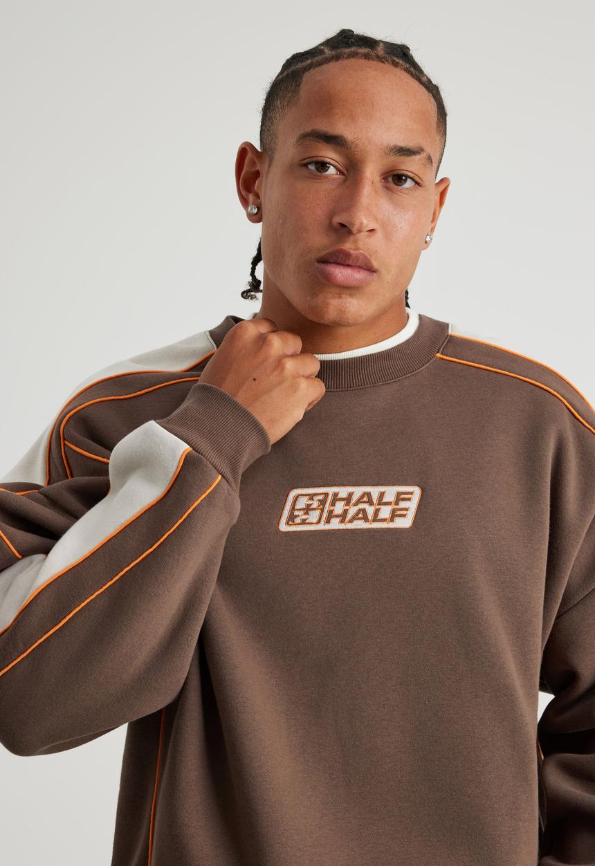 Factorie - Half Half Panelled Crew - Hh Mud/Panel