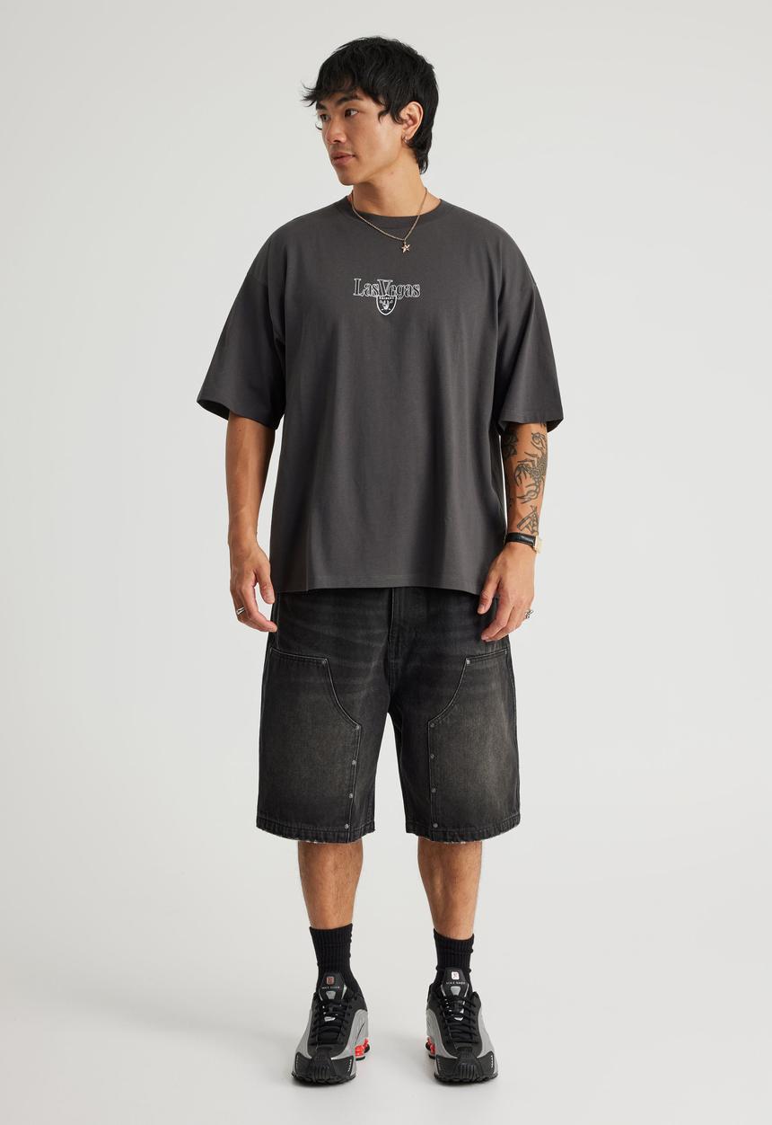 Factorie - Box Fit Nfl T-shirt - Lcn Nfl Slate/Raiders Classic