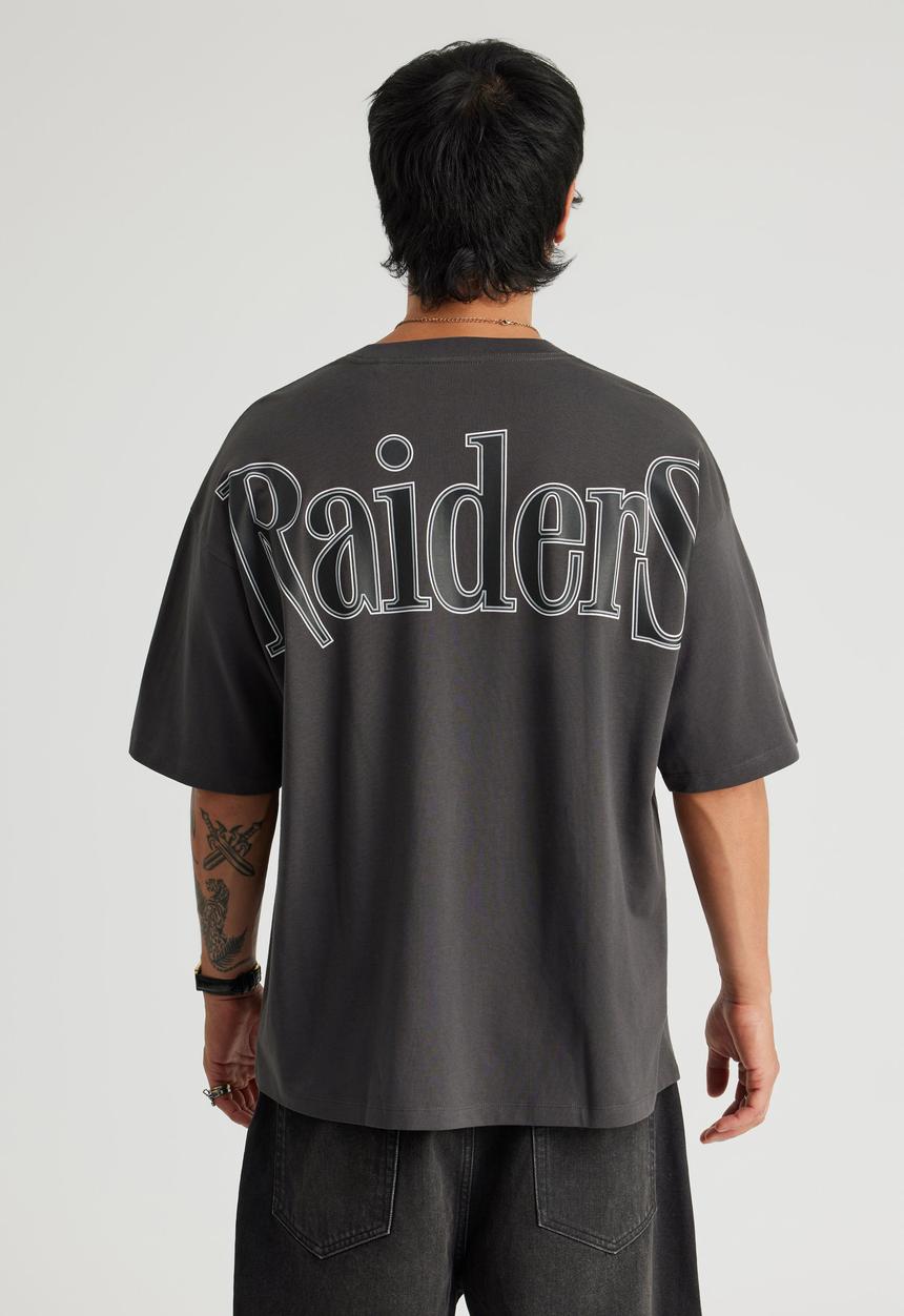 Factorie - Box Fit Nfl T-shirt - Lcn Nfl Slate/Raiders Classic