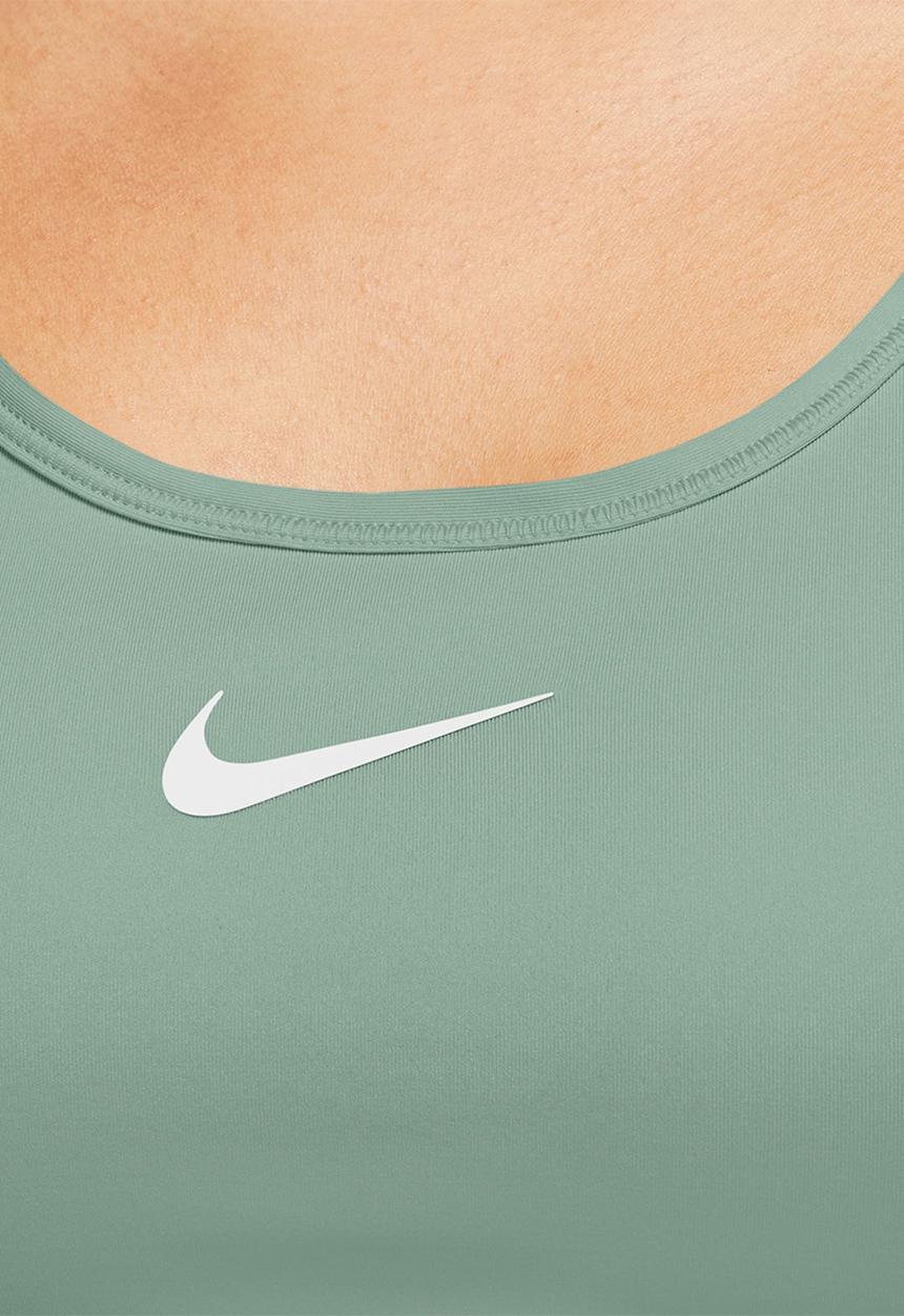 Nike - W Nk Swsh Med Spt Bra - Steam/White