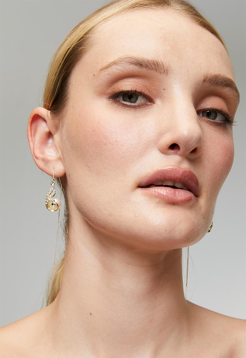 Tessa Design - Davina Pearl Tassle Earring - Gold