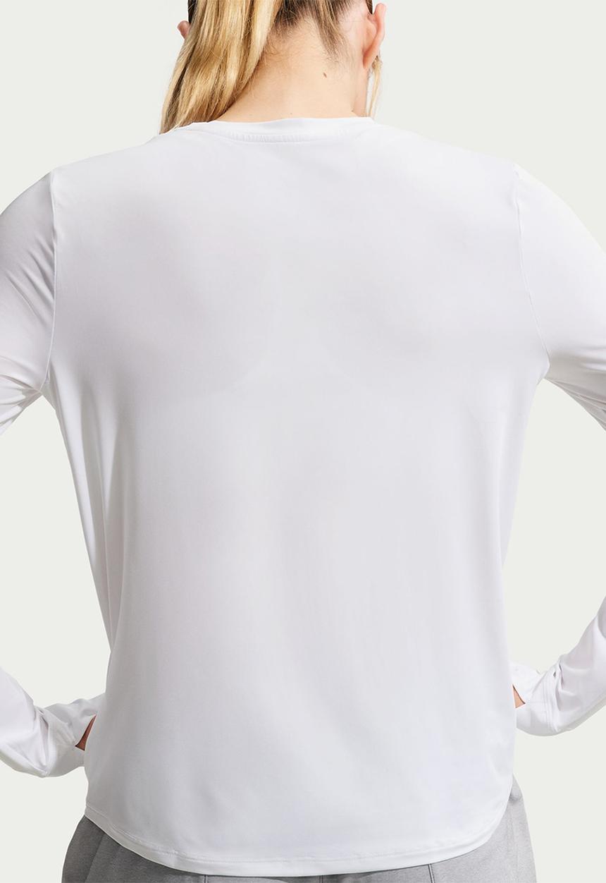 Nike - W Nk One Classic Df Ls Top - White/Black