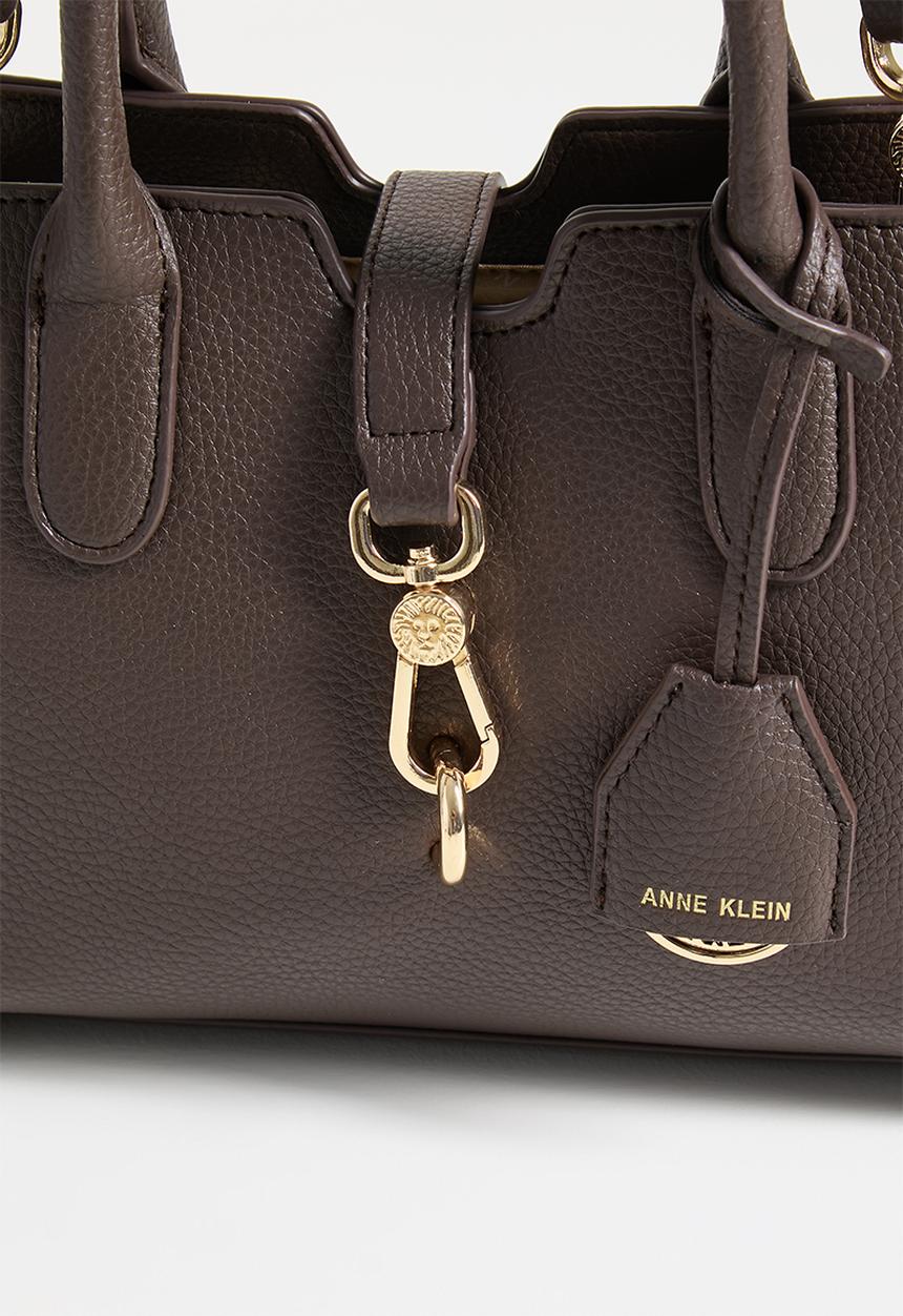 Anne Klein - Cambodia Small Satchel W/ Detachable Strap Bag - Espresso