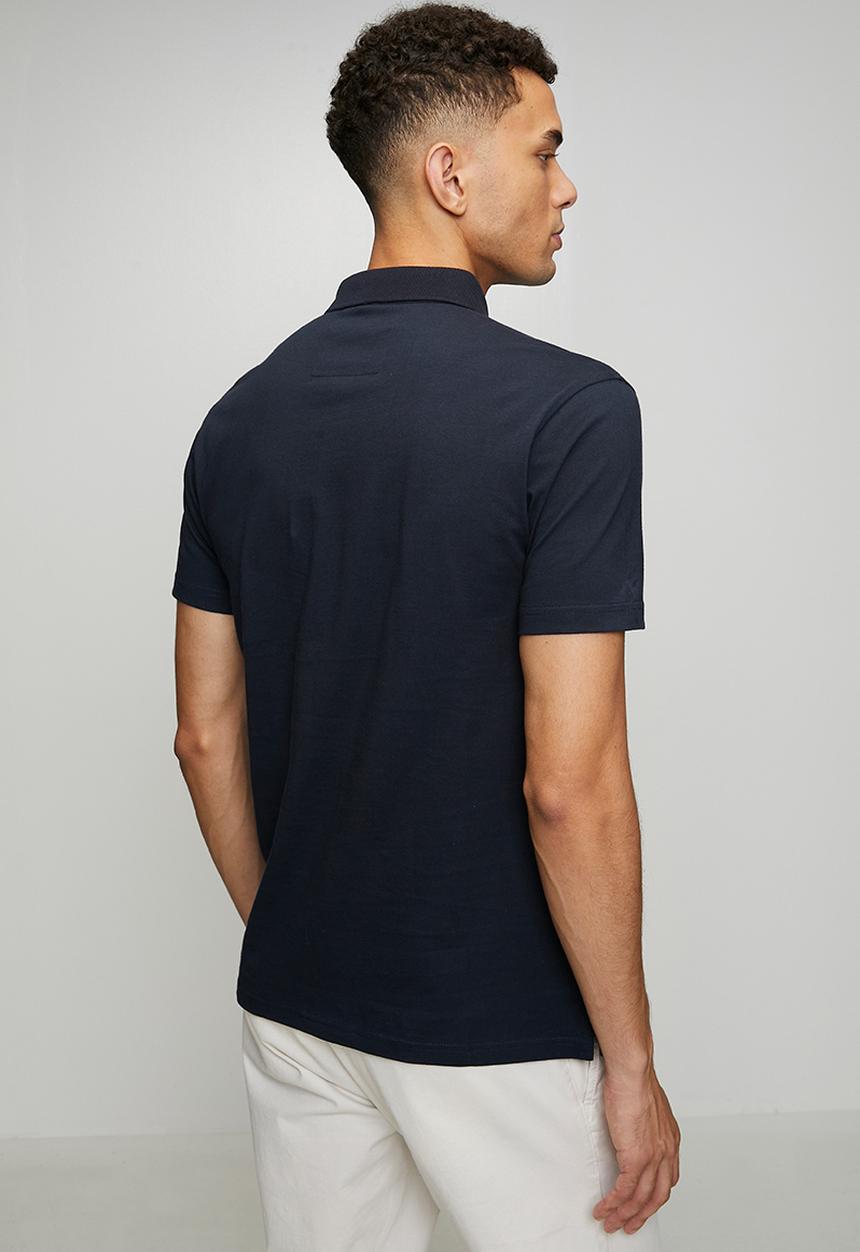 POLO - Jensen Badge Short sleeve Golfer - Navy