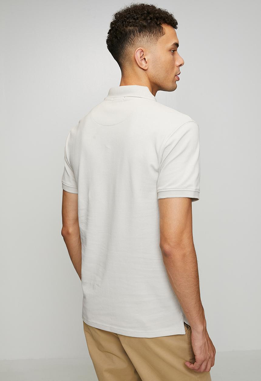 POLO - Carter Essential Pique Short sleeve Golfer - Light Grey