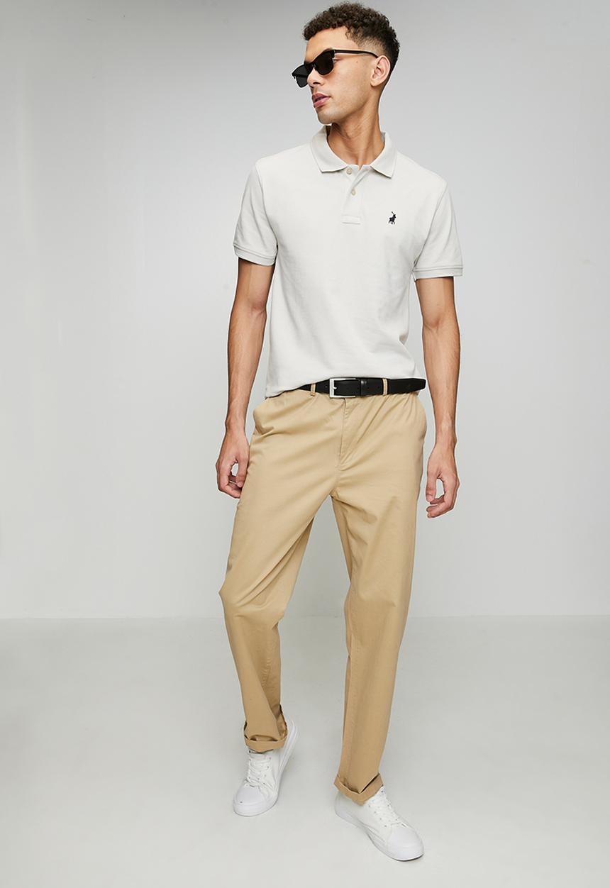 POLO - Carter Essential Pique Short sleeve Golfer - Light Grey