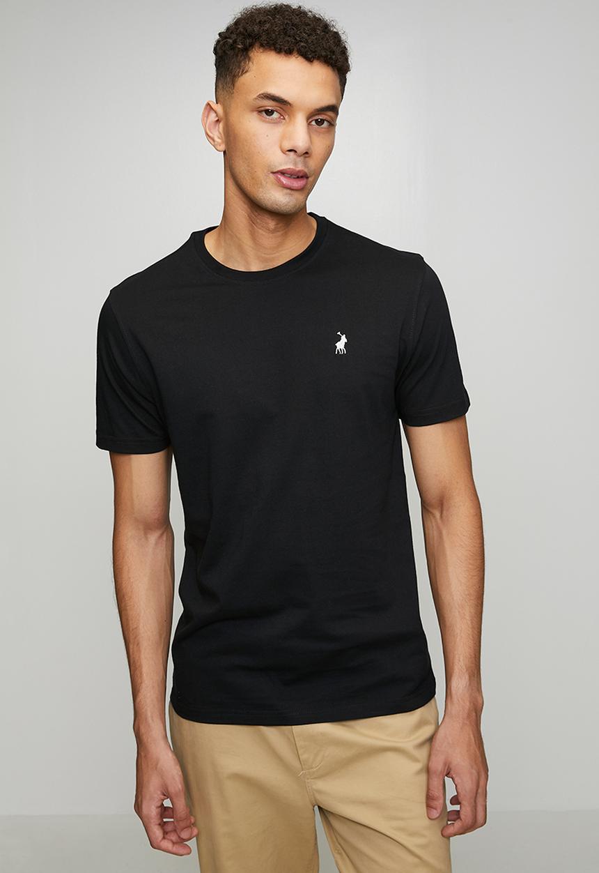 POLO - Jensen Rubber Badge Short sleeve Tee - Black