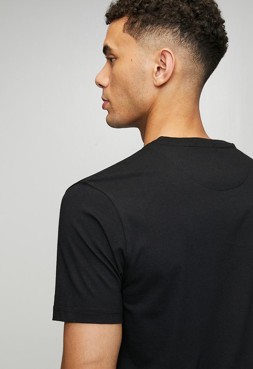 POLO - Jensen Rubber Badge Short sleeve Tee - Black