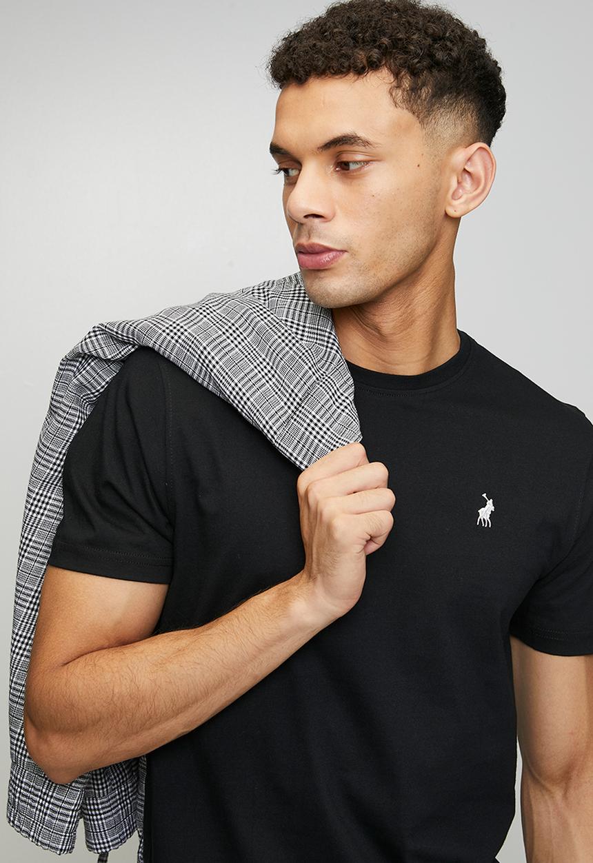 POLO - Jensen Rubber Badge Short sleeve Tee - Black