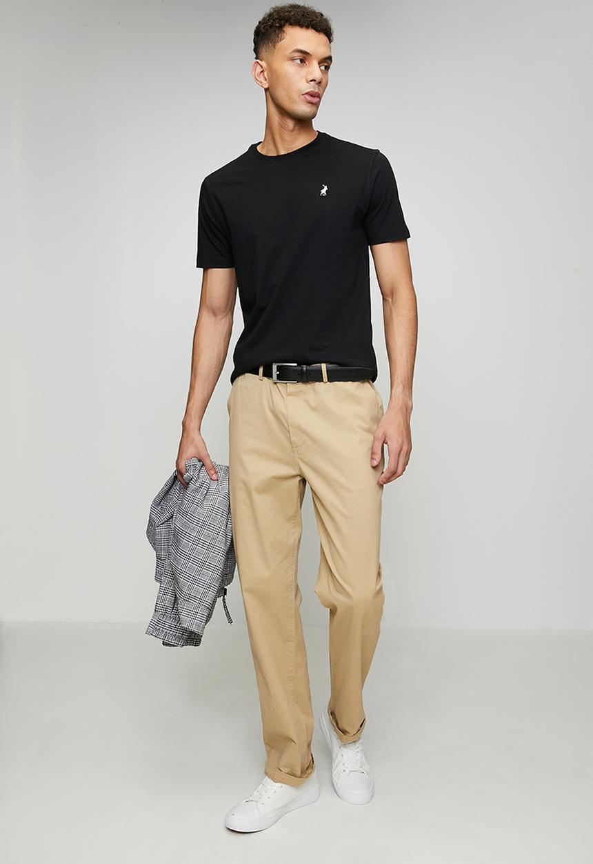 POLO - Jensen Rubber Badge Short sleeve Tee - Black