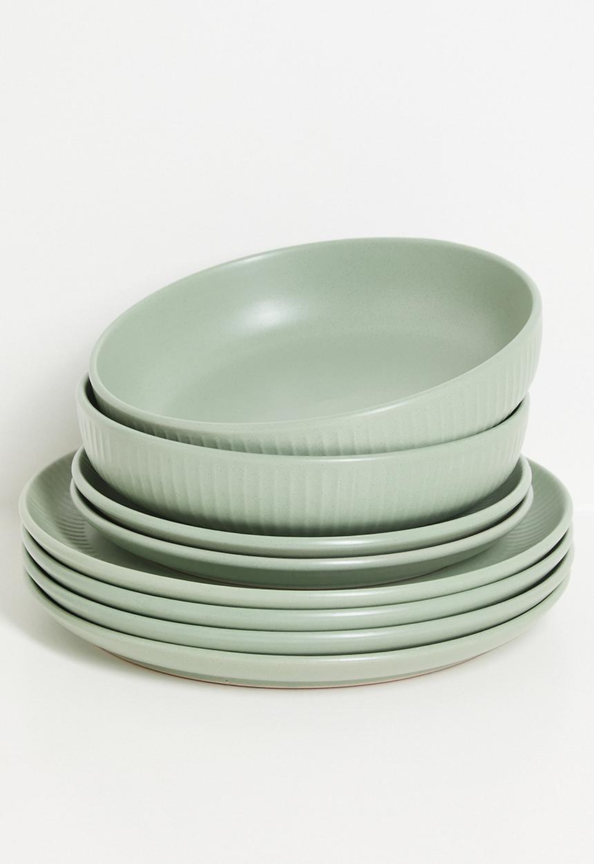 Excellent Houseware - Embossed pasta bowl - Green