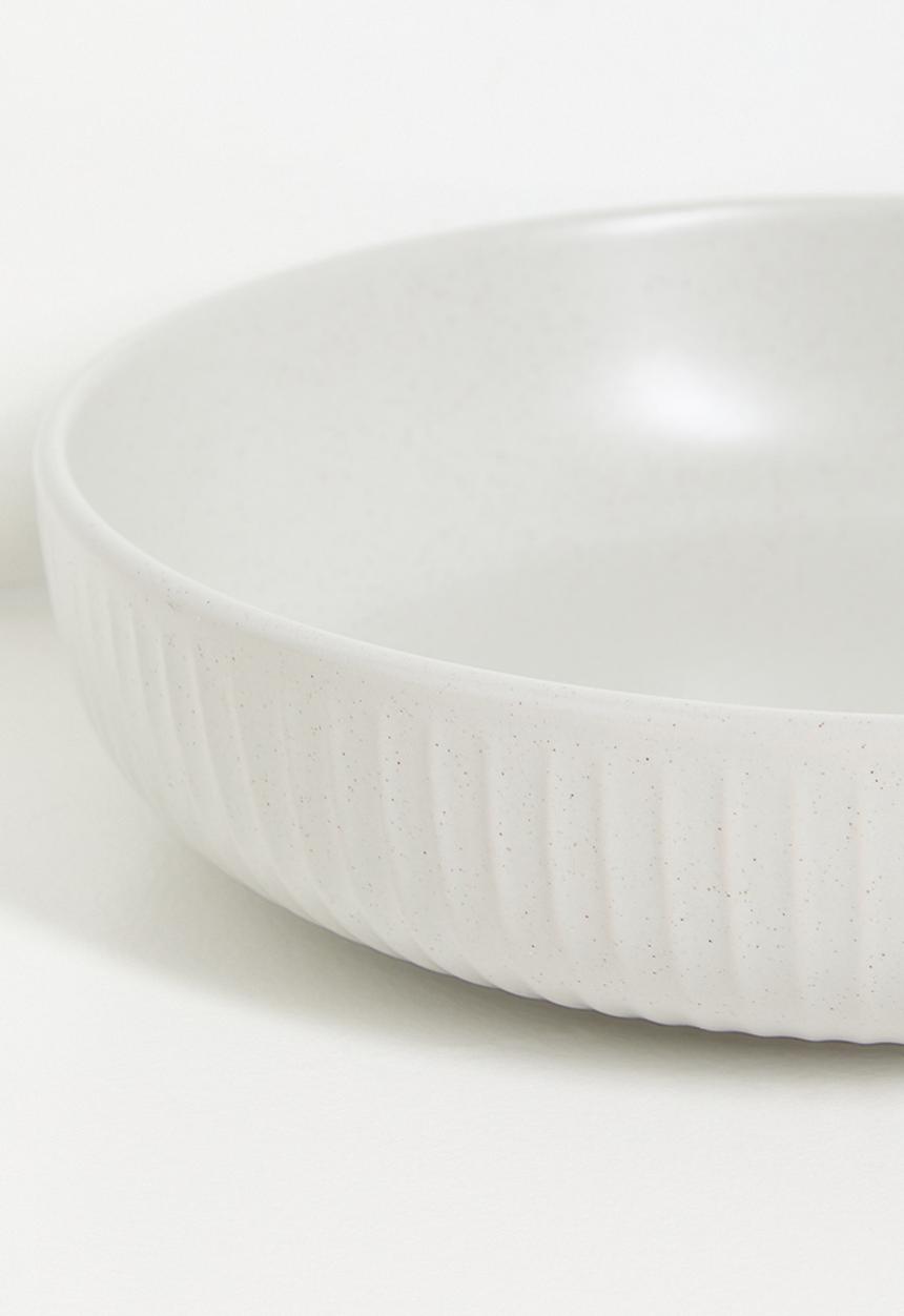 Excellent Houseware - Embossed pasta bowl - Grey