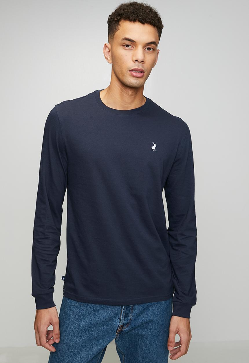 POLO - Paul Essential Badge Long sleeve Tee - Navy