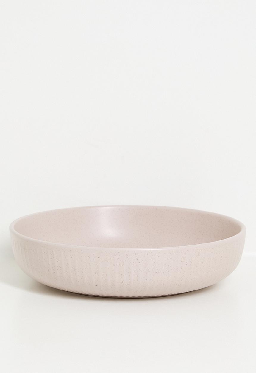 Excellent Houseware - Embossed pasta bowl - Pink