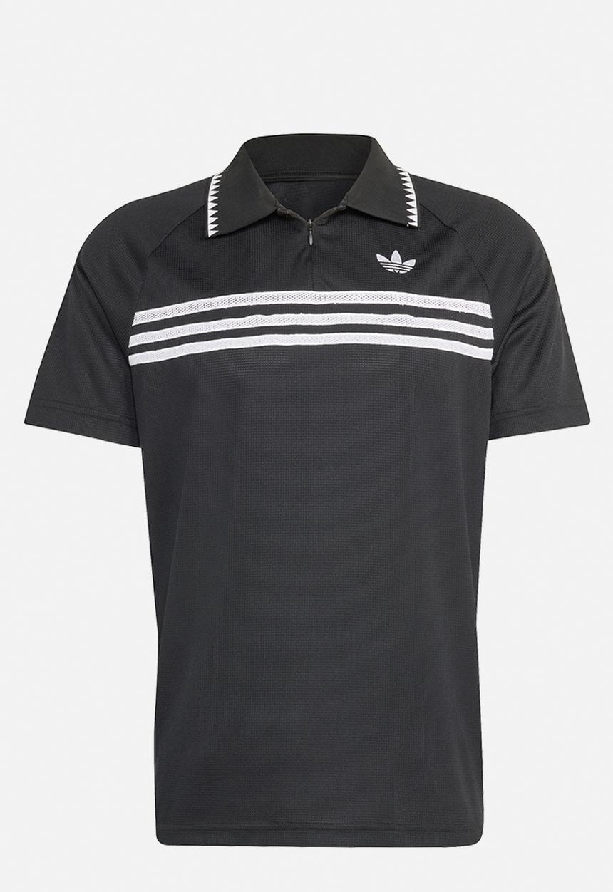 adidas Originals - Chest Stripes Slim Polo - Black