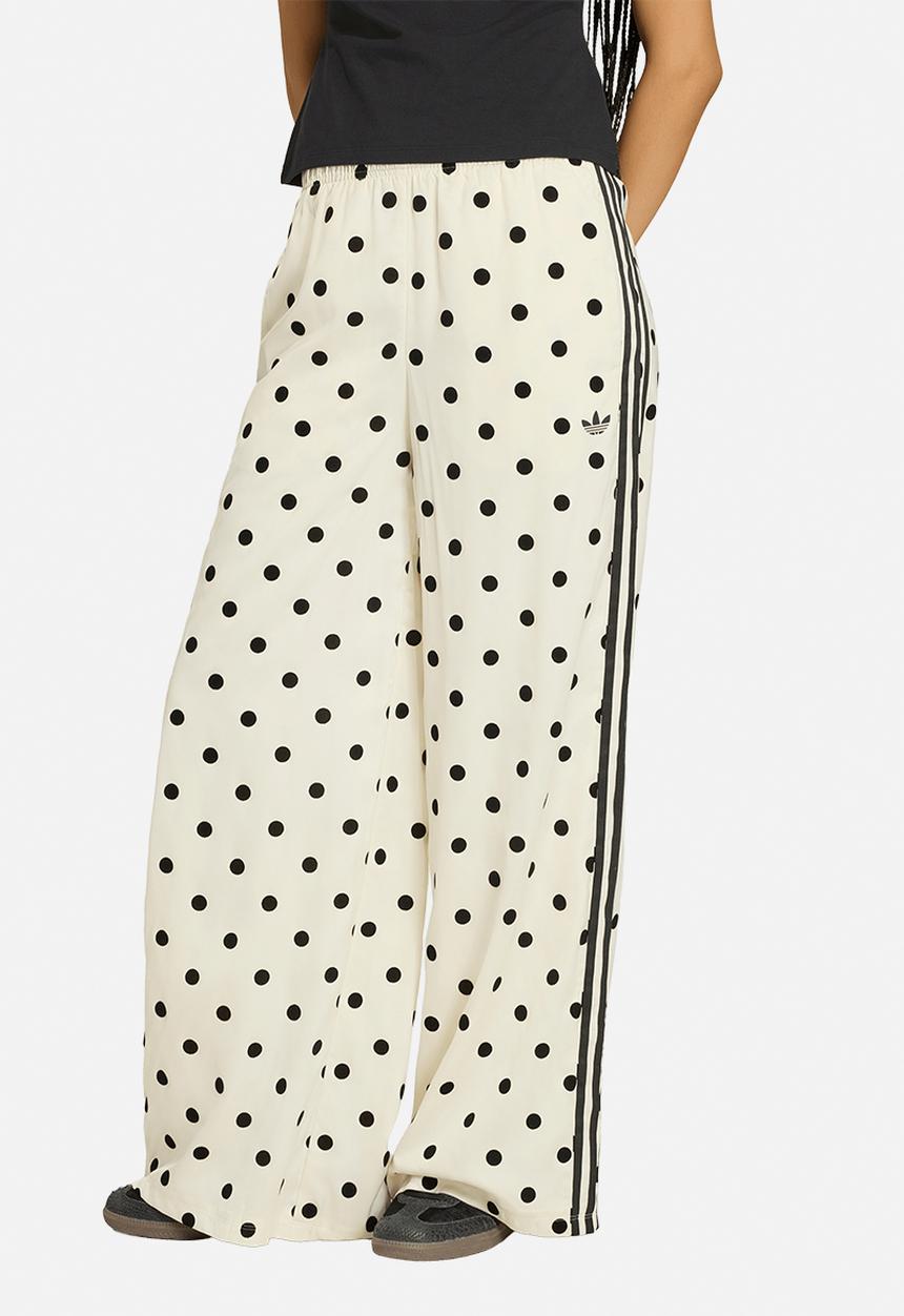 adidas Originals - Satin Polka Dots Wide Leg Pant - Off White