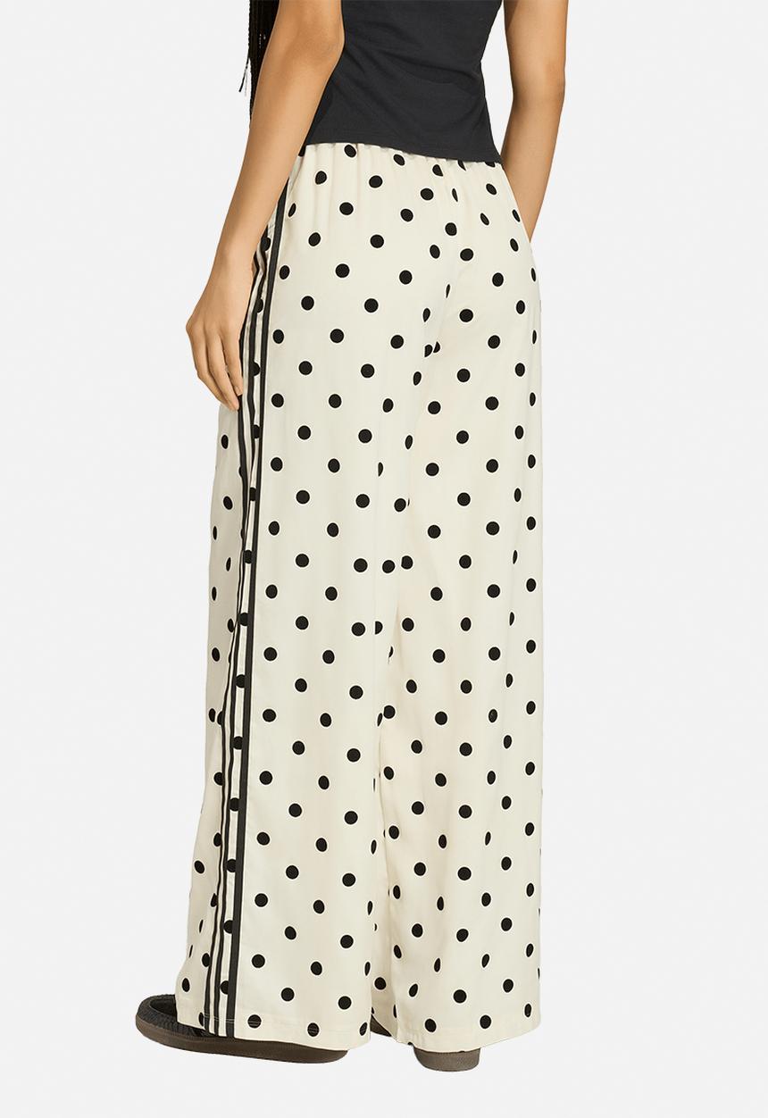adidas Originals - Satin Polka Dots Wide Leg Pant - Off White