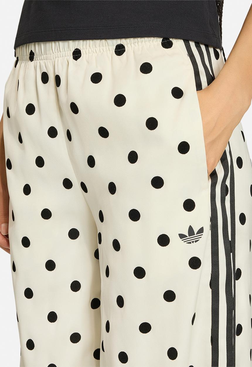 adidas Originals - Satin Polka Dots Wide Leg Pant - Off White