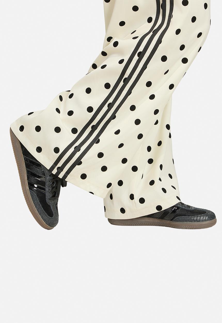 Satin Polka Dots Wide Leg Pant - Offwhite