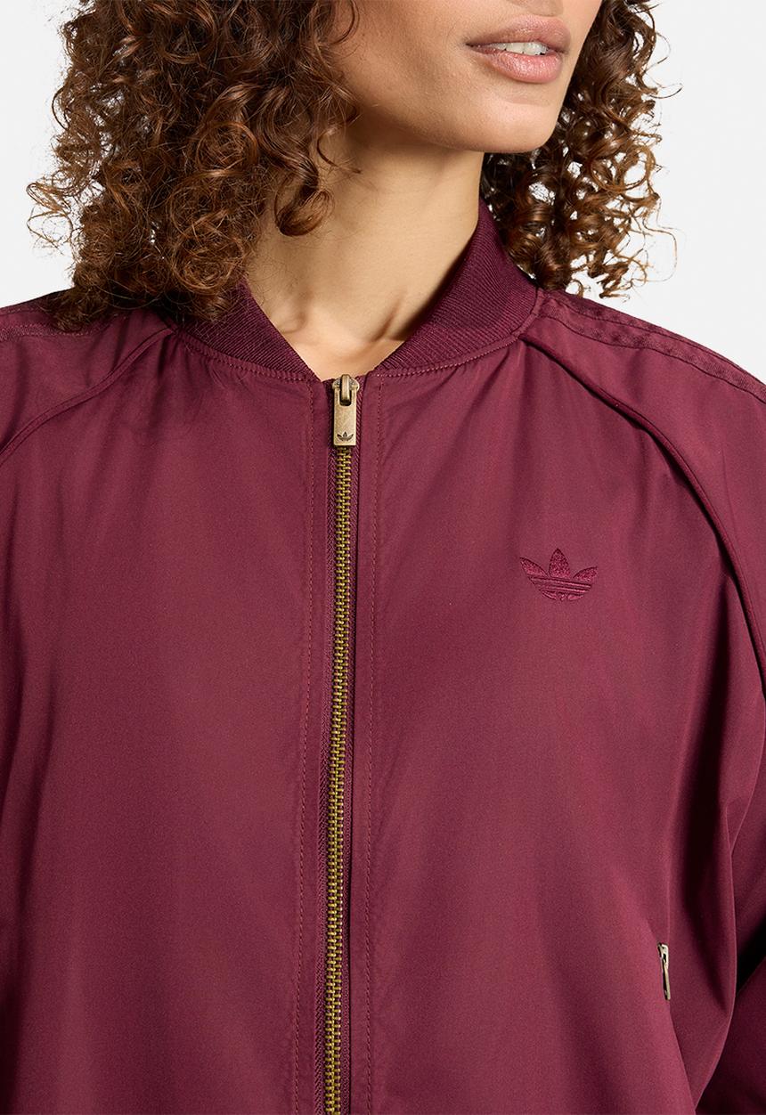 adidas Originals - Layered Bomber Jacket - Maroon