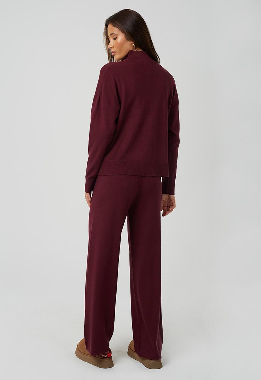 Brave Soul - Knitted Co-Ord Set - Wine