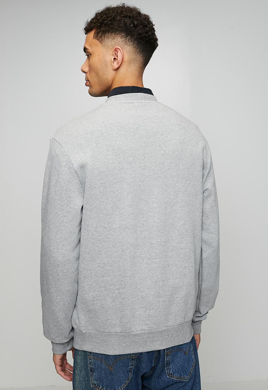 POLO - Aakil Essential Fleece Sweater - Grey Melange