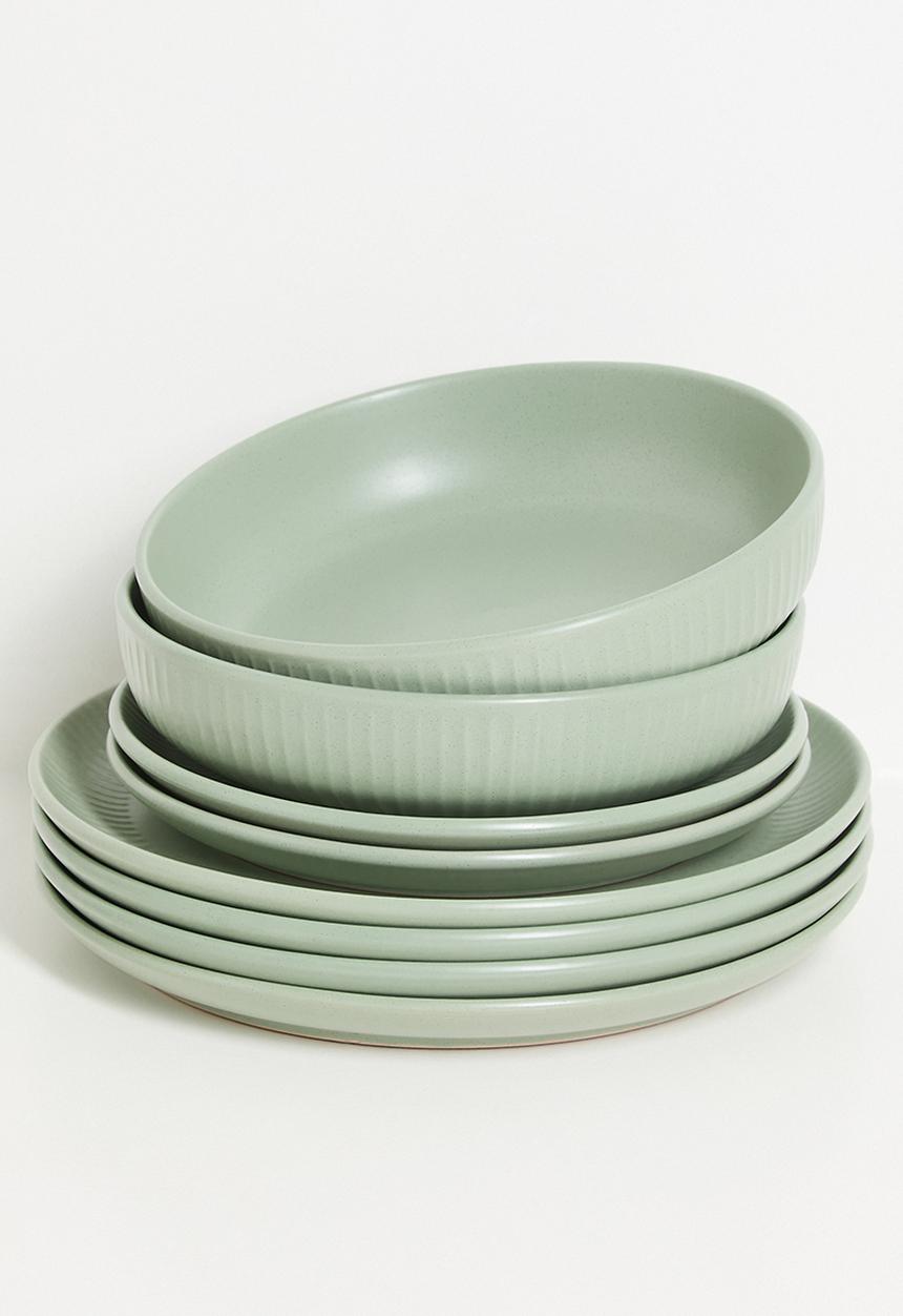 Excellent Houseware - Embossed dinner plate - Green