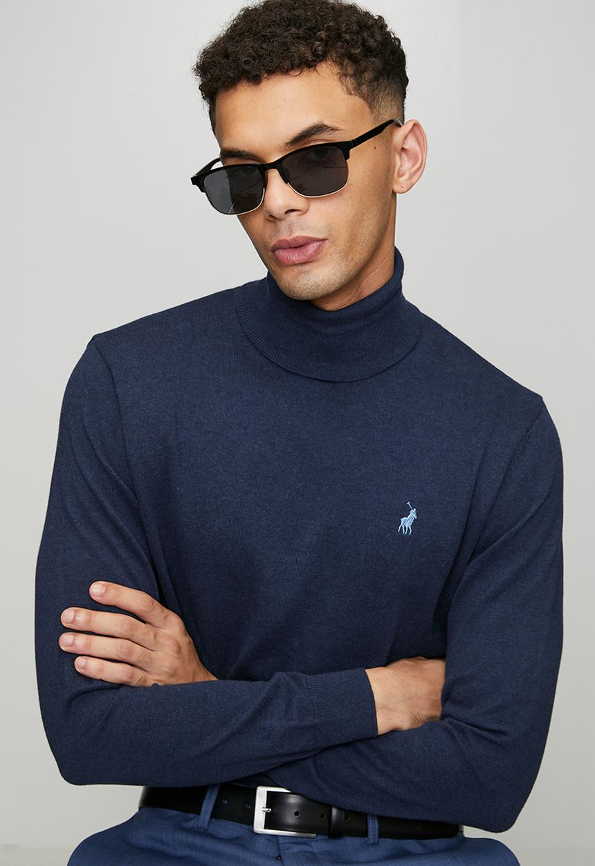 POLO - Bradley Roll Neck Long sleeve Knitwear  - Navy