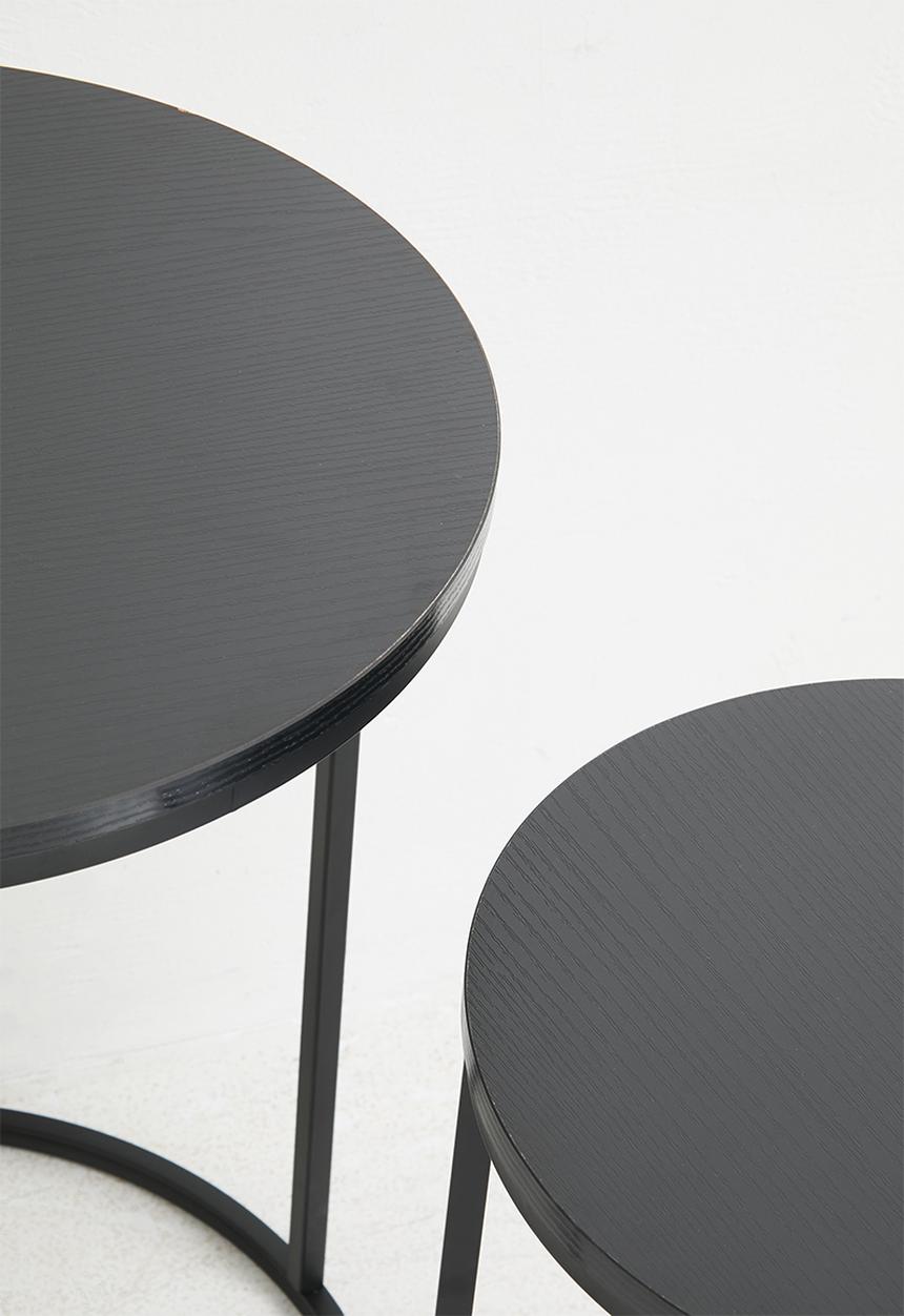 H&S - Pebble Nested Side Table - Black