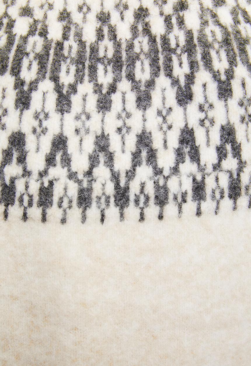 MANDI - Long Sleeve Crew Neck Raglan Shape Knitwear Jersey - Beige