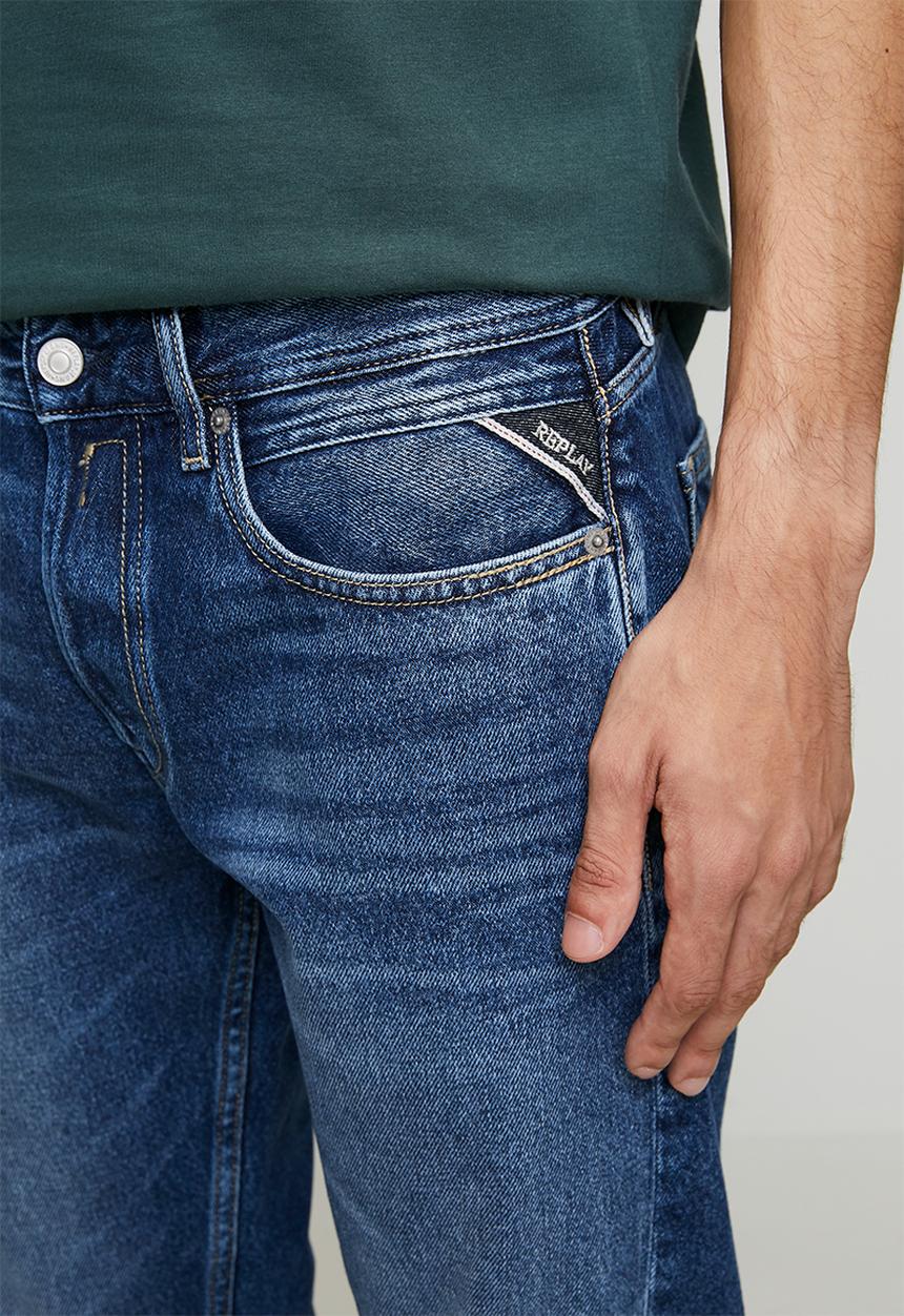 Replay - 12 Oz Cotton Denim Jean - Blue Indigo 