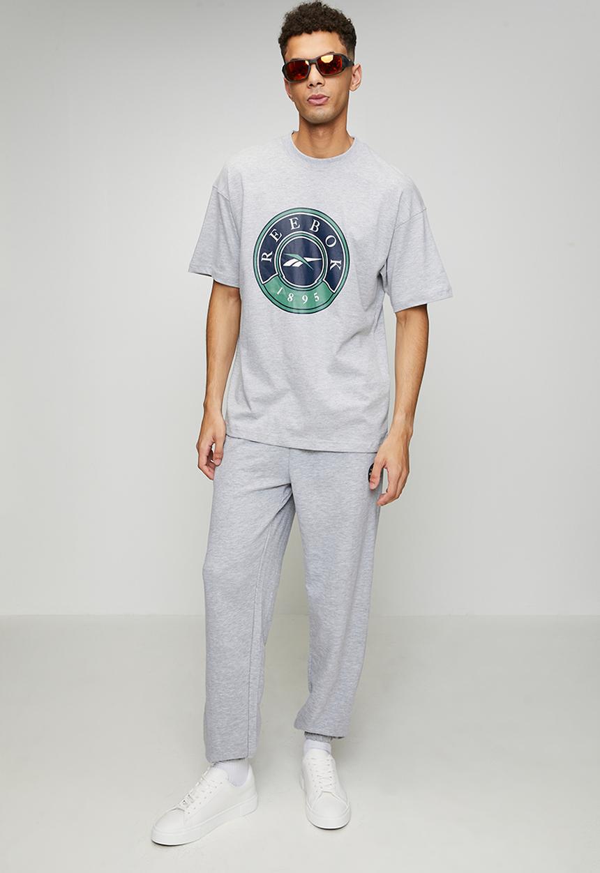 Reebok - LAWN CLUB T-SHIRT - ATHLETIC GREY MARL